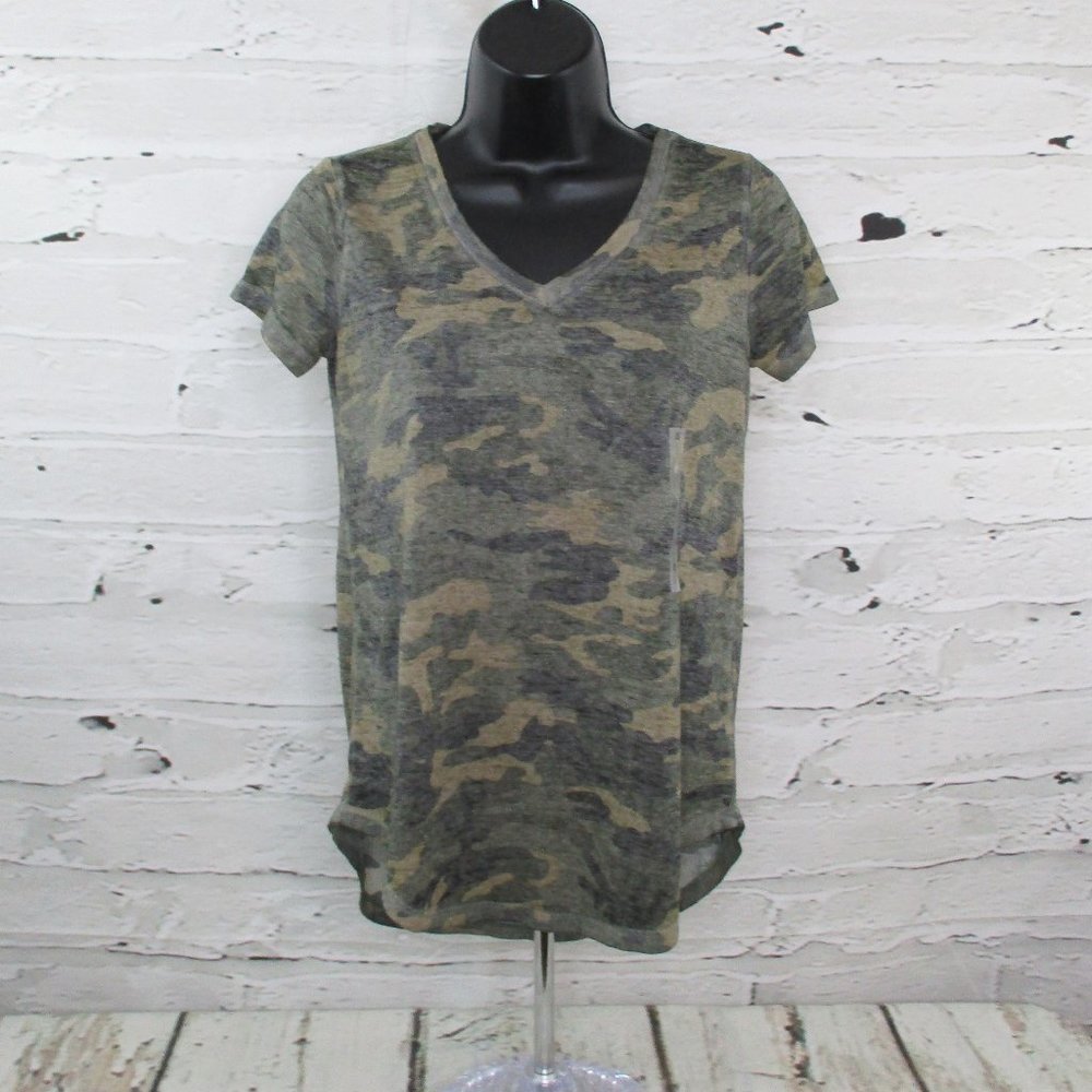 Style & Co Distressed Wash Camo T-Shirt